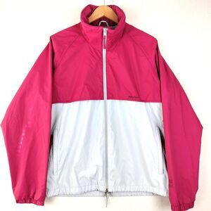 Helly Hansen Jacket Mens Medium Red Gray Lightweight Nylon Full Zip Windbreaker